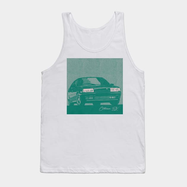 Citroën BX ----1980s Aesthetic Art Print Design Tank Top by unknown_pleasures